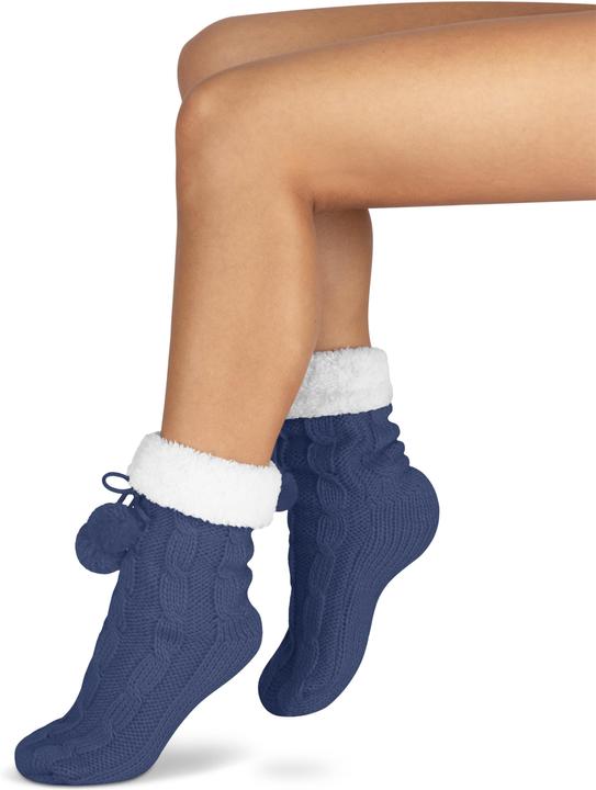 Produktbild Normani Strick-Hausschuhe mit Bommeln und ABS (Einzelpack, 40 - 44)