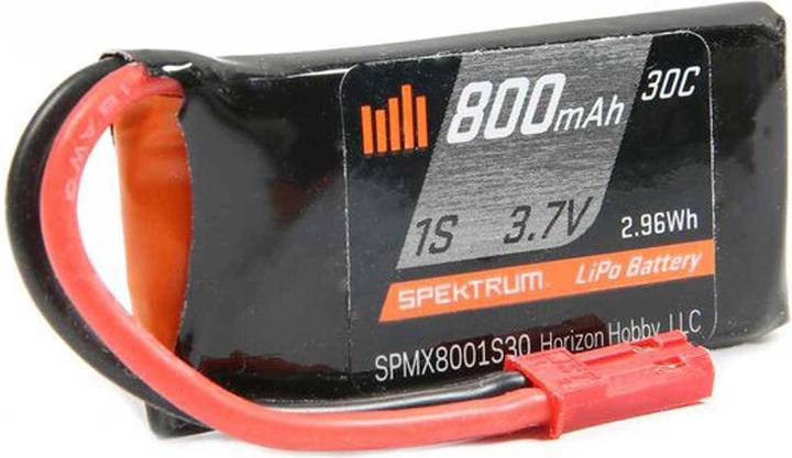 Produktbild Spektrum 800 mAh 1S 37 V 30C LiPo JST (3.70 V, 800 mAh)