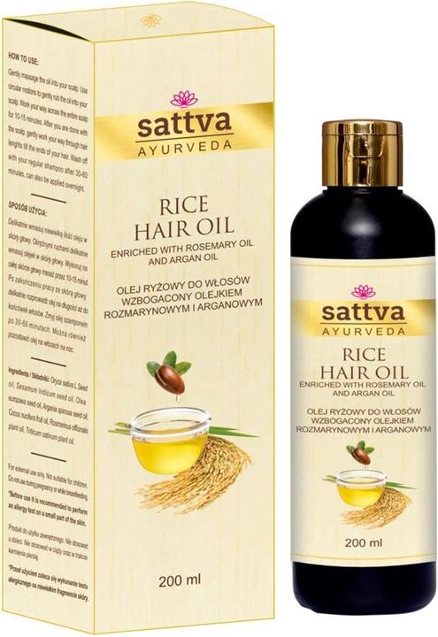 Actual product image Sattva Ayurveda Rice hair oil (200 ml)