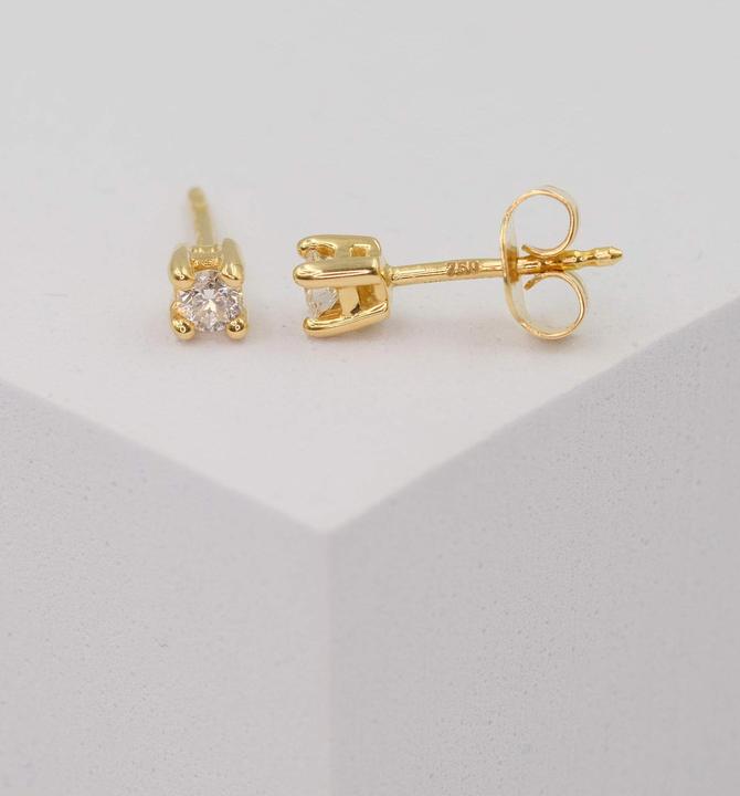 Image du produit Muau Boucles d'oreilles monture 4 poignées (Or jaune 750/18K)