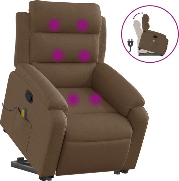 Image du produit VidaXL Fauteuil de massage avec releveur Tissu
