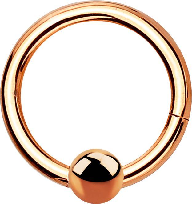 Produktbild Star Piercing Micro Segmentring klappbar rosegold mit Kugel (Titan G23, ohne Messing)