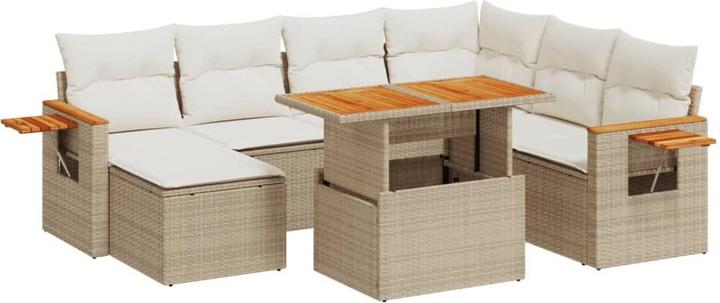 Actual product image VidaXL Garden furniture Sofa set Garden set 8-piece garden seating group Beige