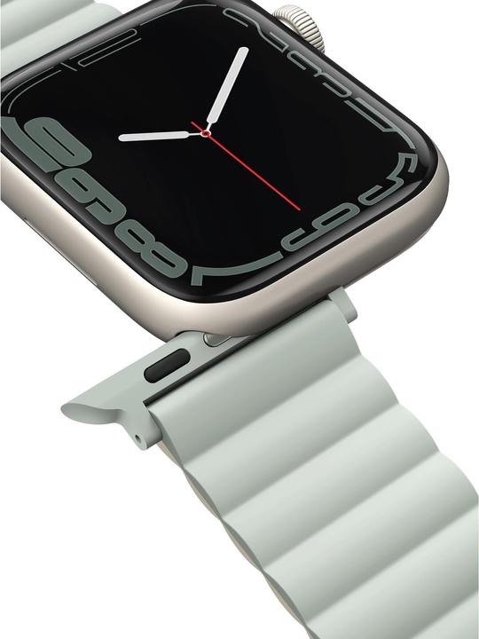 Produktbild Uniq pasek Revix Apple Watch Series 1/2/3/4/5/6/7/8/SE/SE2 38/40/41mm. Reversible Magnetic zielony-b (Silikon, Edelstahl)