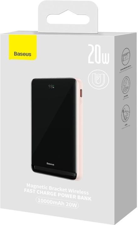 Productafbeelding Baseus Powerbank Magnetic 10000mAh 20W (roze) (10000 mAh, 20 W, 38.50 Wh)