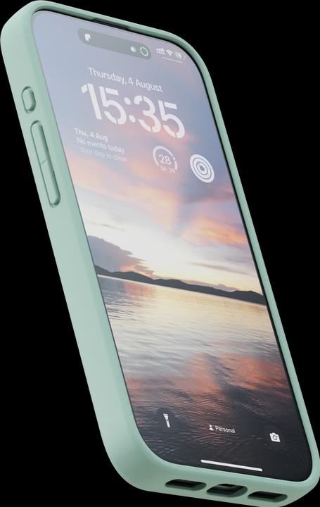 Produktbild Njord Hard-Cover Fabric MagSafe Case Turquoise (Apple iPhone 15 Pro)