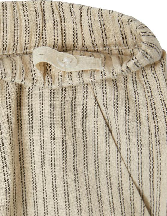 Actual product image Vertbaudet Wide boys' trousers with stripes, linen mix (158)
