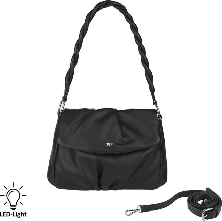 Riccardo Ferducci Handtasche, Crossover mit LED-Licht-Fach, Bellini