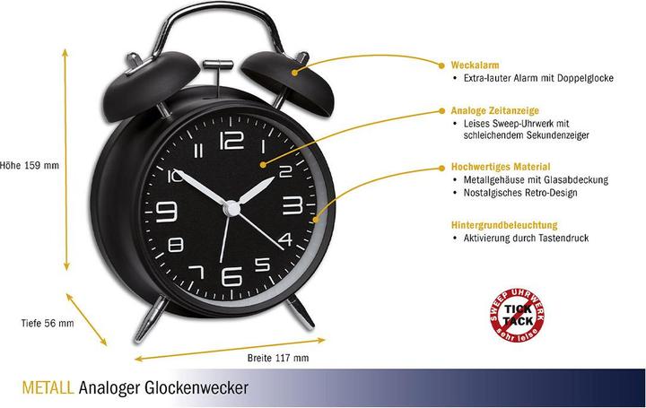 Productafbeelding TFA Klok wekker