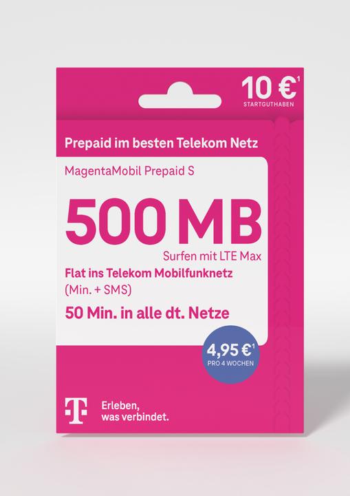 Actual product image Telekom Magenta Mobil Prepaid S (500 MB / 30 days)