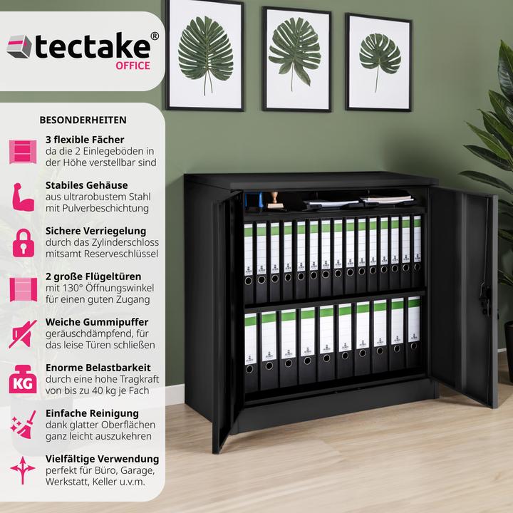 Immagine prodotto tectake Armadio di archiviazione (90 x 40 x 90 cm)
