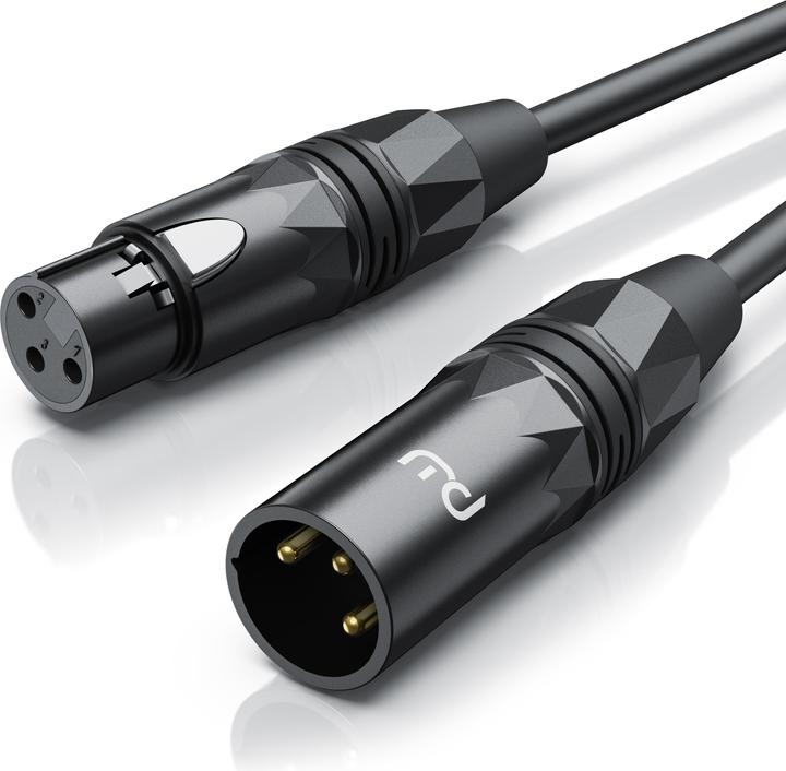 Actual product image Primewire XLR audio cable, XLR male to XLR female, NF audio cable, OFC copper, shielded, flexible (3 m, XLR)