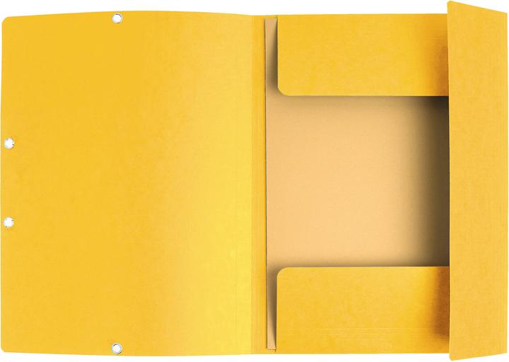 Image du produit Exacompta Chemise à élastique 3 rabats carte lustrée 355gm2 - A4 - Jaune (A4, 1 x)
