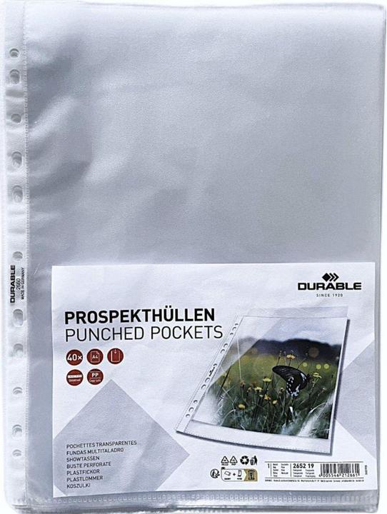 Produktbild Durable Klarsichthülle (A4, 40 x)