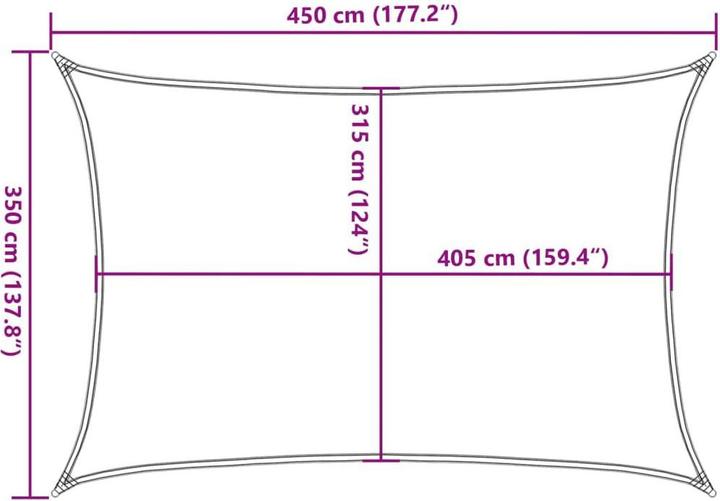 Produktbild VidaXL Sonnensegel 160 g/m² Rechteckig HDPE
