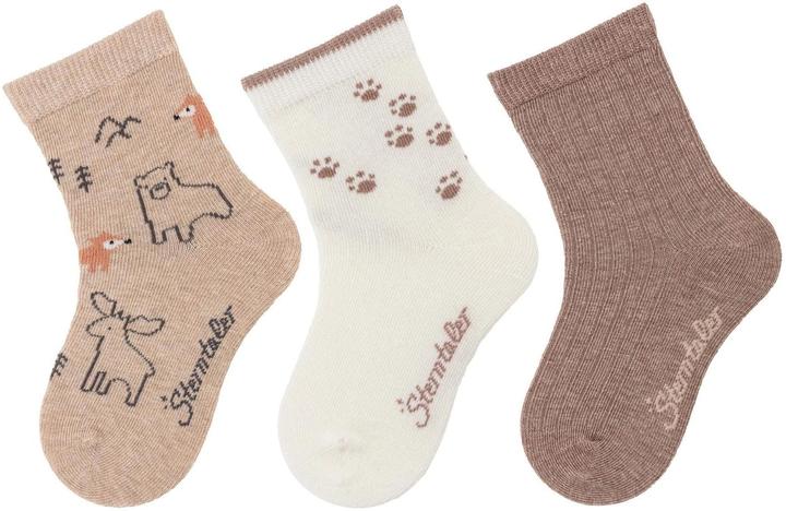 Sterntaler Socken 3er Set Waldtiere Gr. 27/30 (3er Pack, 27 - 30)