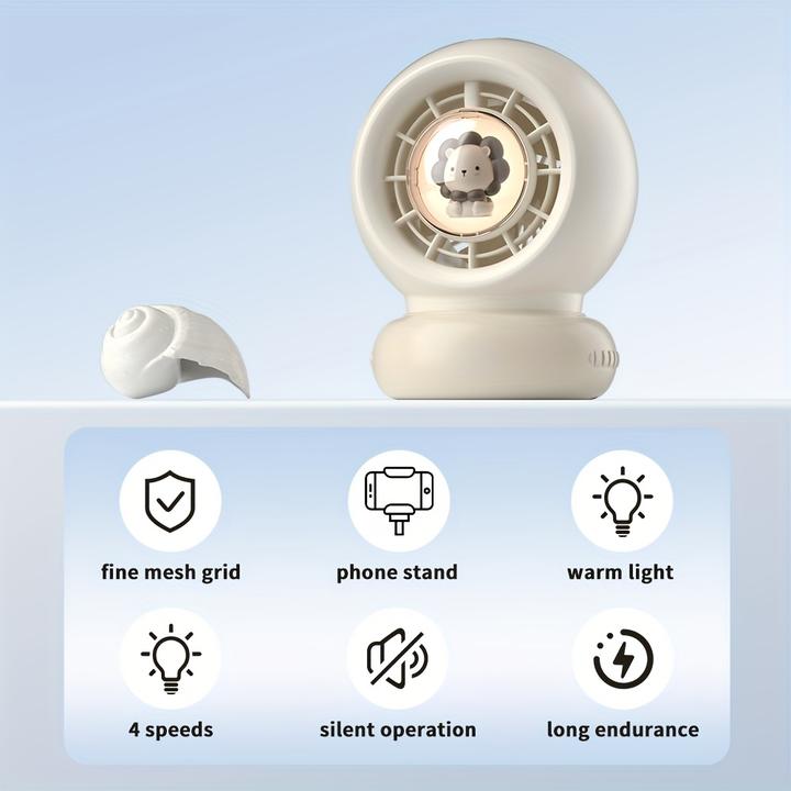 Produktbild PhoneLook Portabler Baby-Kinder Ventilator mit flexiblem Stativ für Auto / Reisen / Kinderwagen