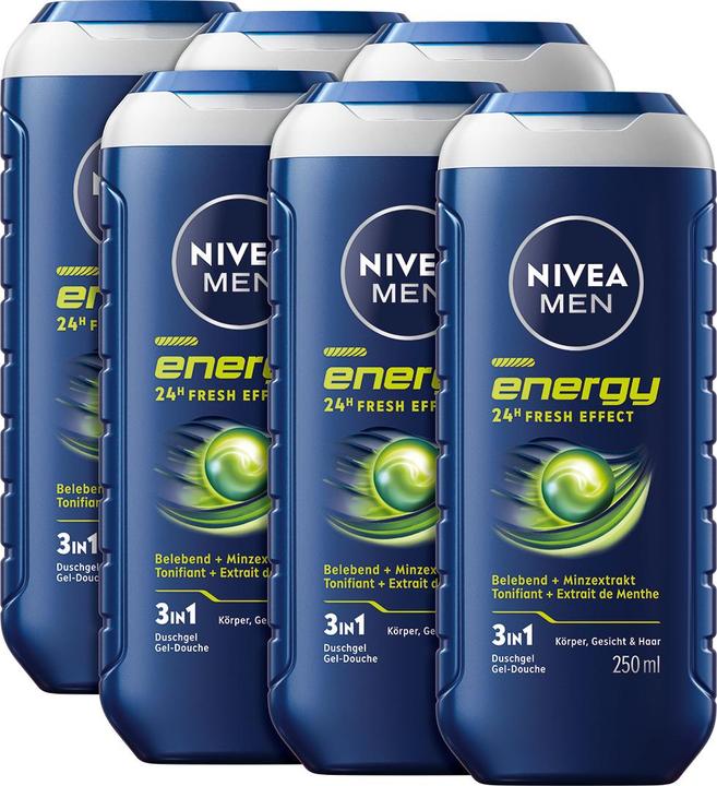 Produktbild NIVEA MEN Multipack Pflegedusche Energy (6 Stück) (1500 ml)