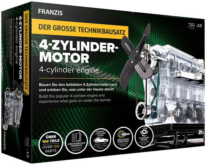 Actual product image Franzis 4-cylinder engine