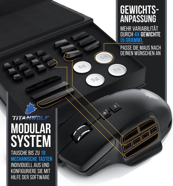 Produktbild Titanwolf System USB Gaming Maus (Kabelgebunden)
