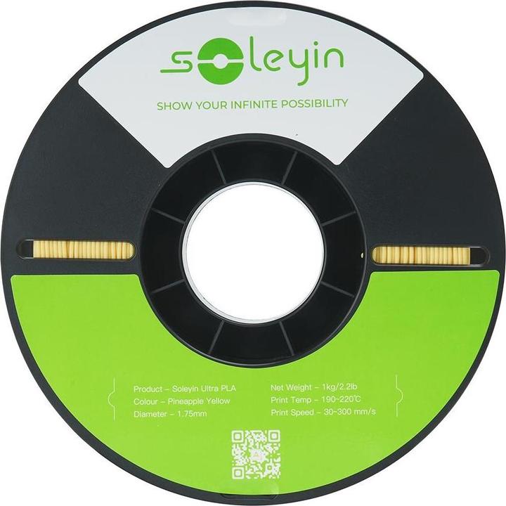 Produktbild Creality Filament Soleyin Ultra-PLA Gelb 1.75 mm 1.29 kg (PLA, 1.75 mm, 1290 g, Gelb)