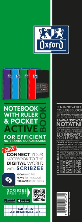 Actual product image Oxford Activebook Student (A4+, Checked, Hardcover)