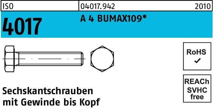 Productafbeelding Bufab Zeskantkopschroef ISO 4017 VG M 12 x 30 A 4 BUMAX109 (25 Schroeven per stuk)