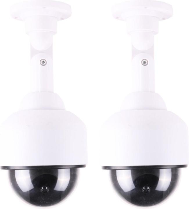Produktbild Benson Überwachungskamera Attrappe mit roter Betriebs-LED, Kamera Dummy, 2er Set