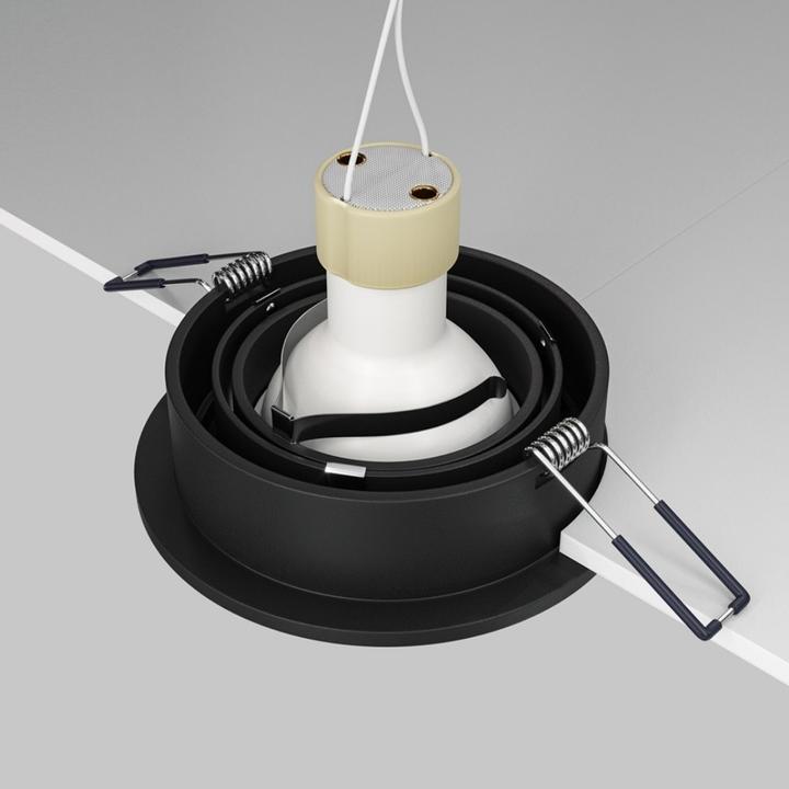 Actual product image Maytoni Atom Recessed Luminaire GU10 Black Ø92mm (GU10)