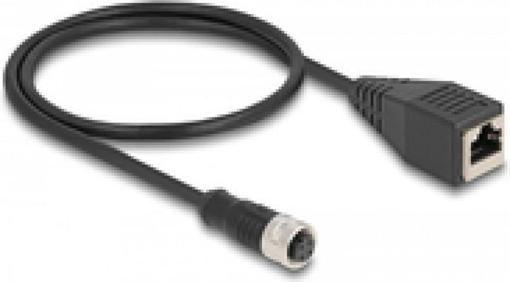 Produktbild Delock M12 Adapterkabel D-kodiert 4 Pin Buchse zu RJ45 Buchs (S/FTP, CAT5e, 0.50 m)