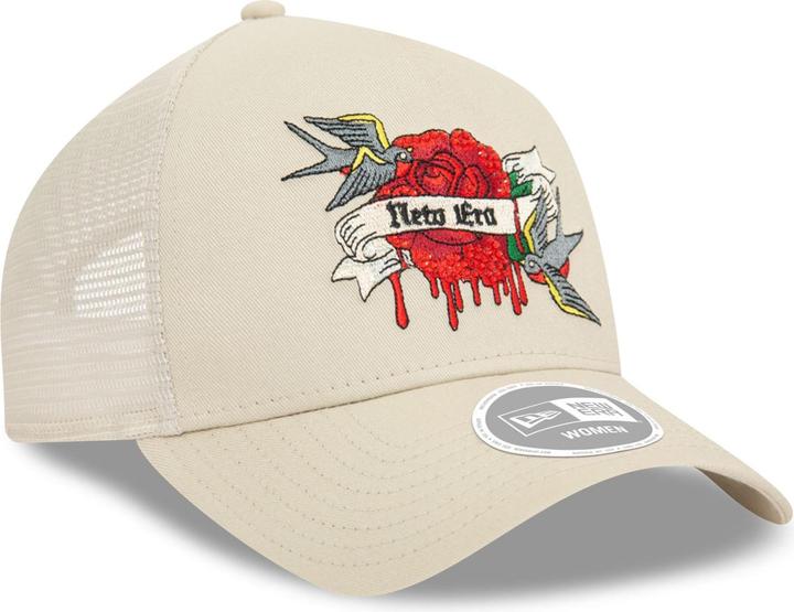 Actual product image New Era Femme Trucker Cap - RHINESTONE beige
