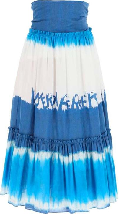 Alberta Ferretti Tie Dye Midi Skirt (44)