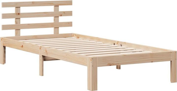 Produktbild VidaXL Massivholzbett Holzbett Bett Einzelbett Bettgestell 90x200cm Kiefernholz (90 x 200 cm)