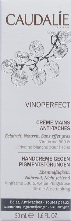 Actual product image Caudalie VINOPERFECT - Hand cream - Crème Mains Anti Taches (50 ml)