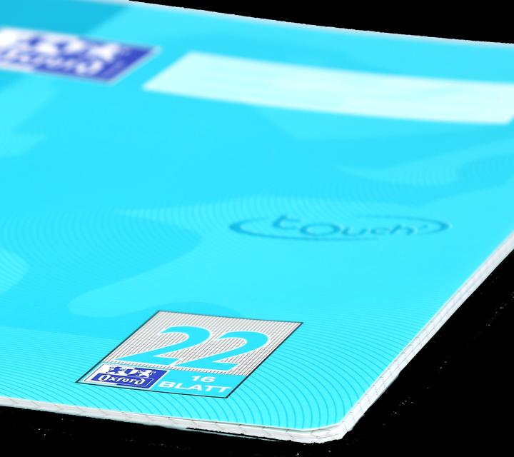 Produktbild Oxford Schulheft "Touch", A4, Lineatur 22 (A4, Kariert, Harter Einband)