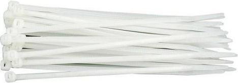 Image du produit Toya Ruban adhésif 280 x 4,8 mm 100 pièces blanc (Serre-câbles en plastique, 25 mm, 100 pcs)