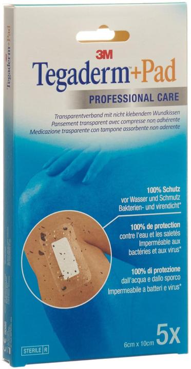 Actual product image 3M Tegaderm+Pad 6x10cm Wound pad 2.5x6cm 5 pcs. (5 x)