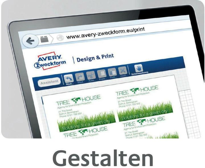 Image du produit Avery Cartes de visite premium (220 g/m², 25 x, A4)