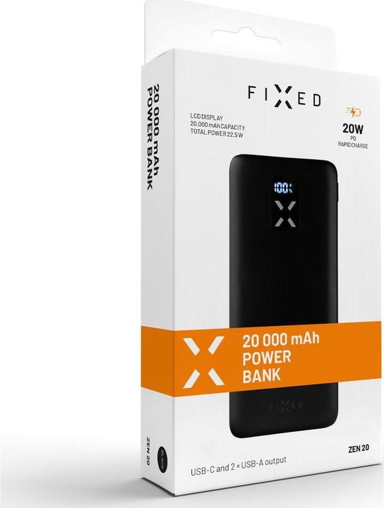 Actual product image Fixed Zen USB-C PD 20W Power Bank 20,000 mAh (20000 mAh, 22.50 W, 74 Wh)