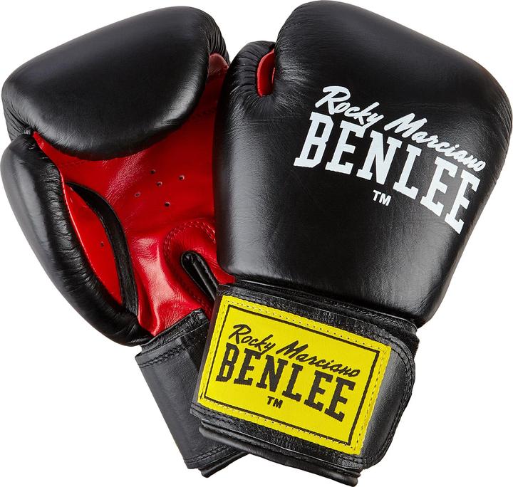 Produktbild Benlee Fighter Boxhandschuhe Leder Schwarz (16 OZ, One Size)