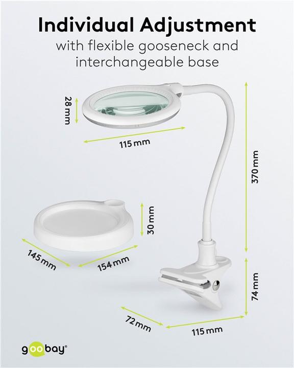 Productafbeelding Goobay LED staand/klemmend loeparmatuur, 6 W (480 lm)