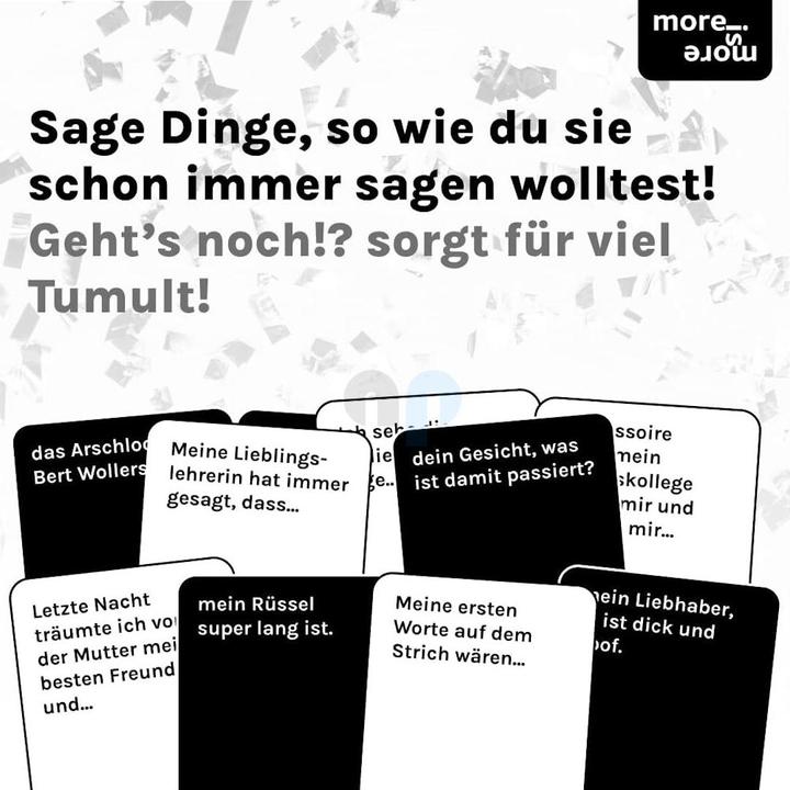 Actual product image More is more Still going!? - the dodgy party game (German)