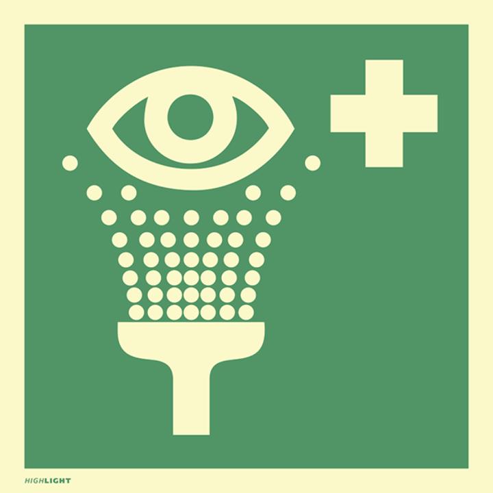 Image du produit Moravia Pictogrammes de sauvetage pour le rinçage des yeux, plastique, 148x148 mm