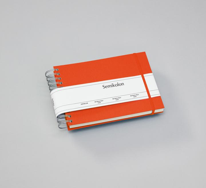 Actual product image Semikolon Photo album Mini Mucho Orange. Cream colored pages (9 x 13 cm, 10 x 15 cm)