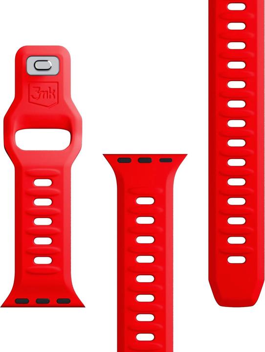 Produktbild 3MK Silicone Watch Strap czerwony/red dla Apple Watch 42/44/45/49mm (Edelstahl, Silikon)