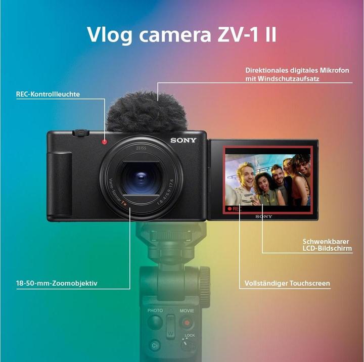 Actual product image Sony ZV-1 II (18 - 50 mm, 20.10 Mpx, 1")