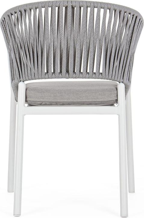 Image du produit Bizzotto Chaise de jardin Florencia avec accoudoirs et coussin blanc