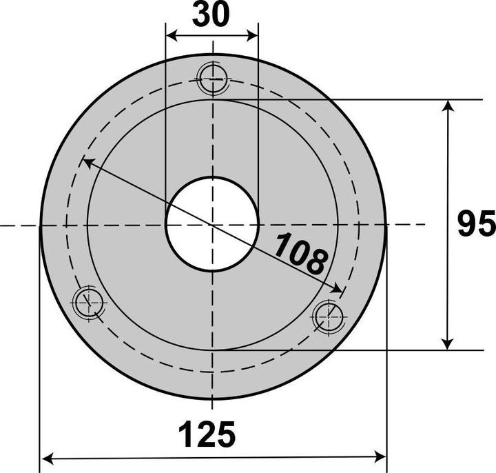 Produktbild Paulimot Dreibackenfutter, 125 mm mit 3-Loch-Aufnahme