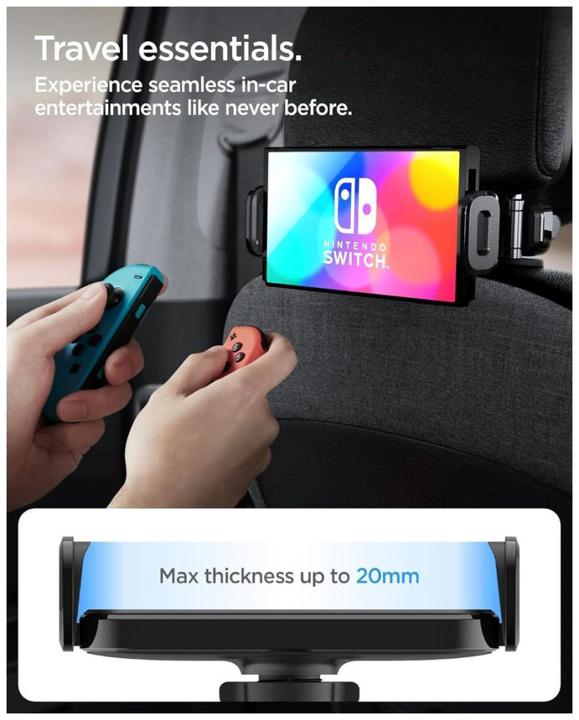 Produktbild Spigen Onetap UTS45 Universal Headrest Uchwyt samochodowy na tablet czarny/black ACP05862