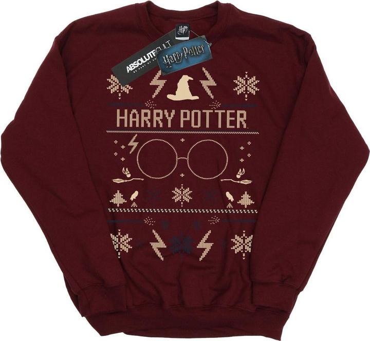 Christmas Pattern Sweatshirt Mädchen